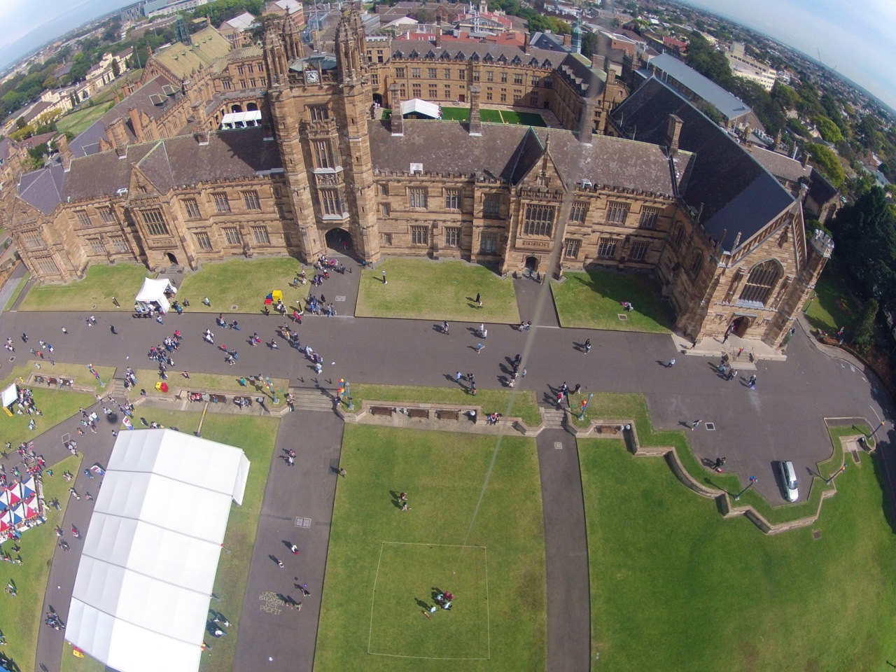 Sydney University Open Day (from a weather balloon)