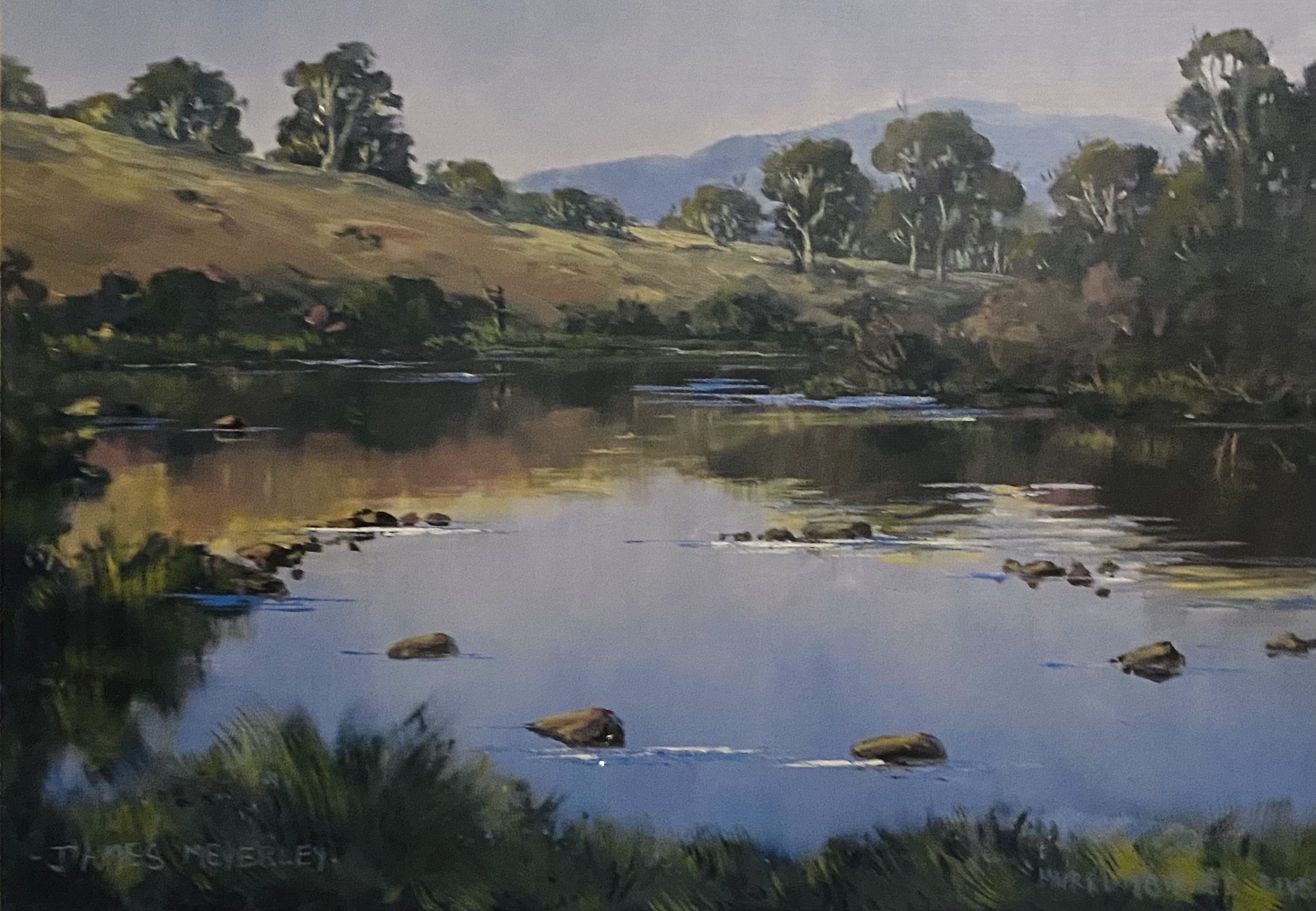Painting of Fishing on the Murrumbidgee River
